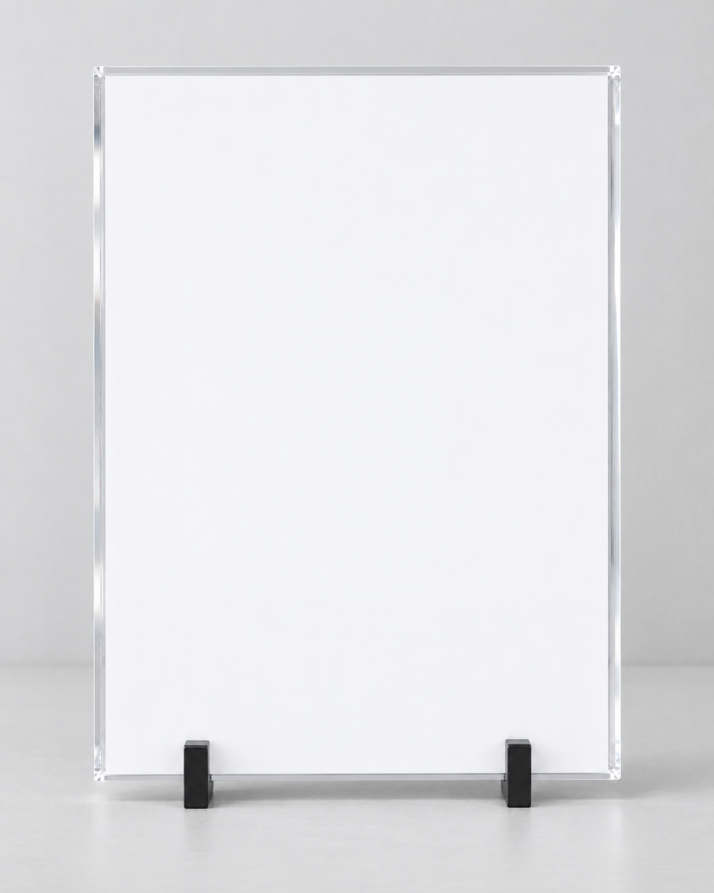 Acrylic Tabletop, shown on a wall
