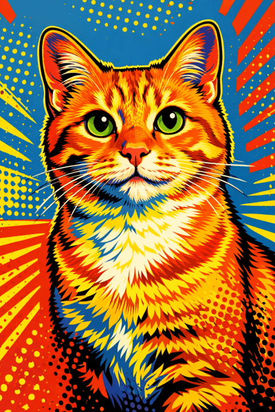 Orange Tabby - Pop Art
