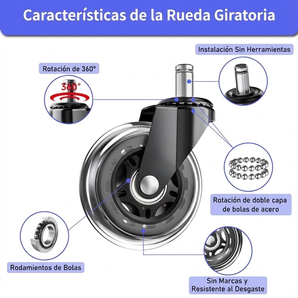 Ruedas protectoras para pisos de madera