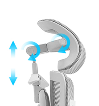 Apoyacabezas regulable en 4D