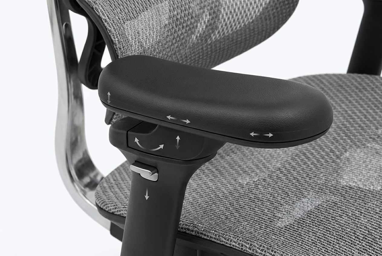 Apoyabrazos 4D con soft PU armpad