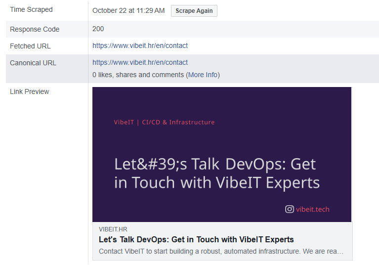 Image displaying facebook debugger parsing apostrophe literally Facebook Debugger Parsing