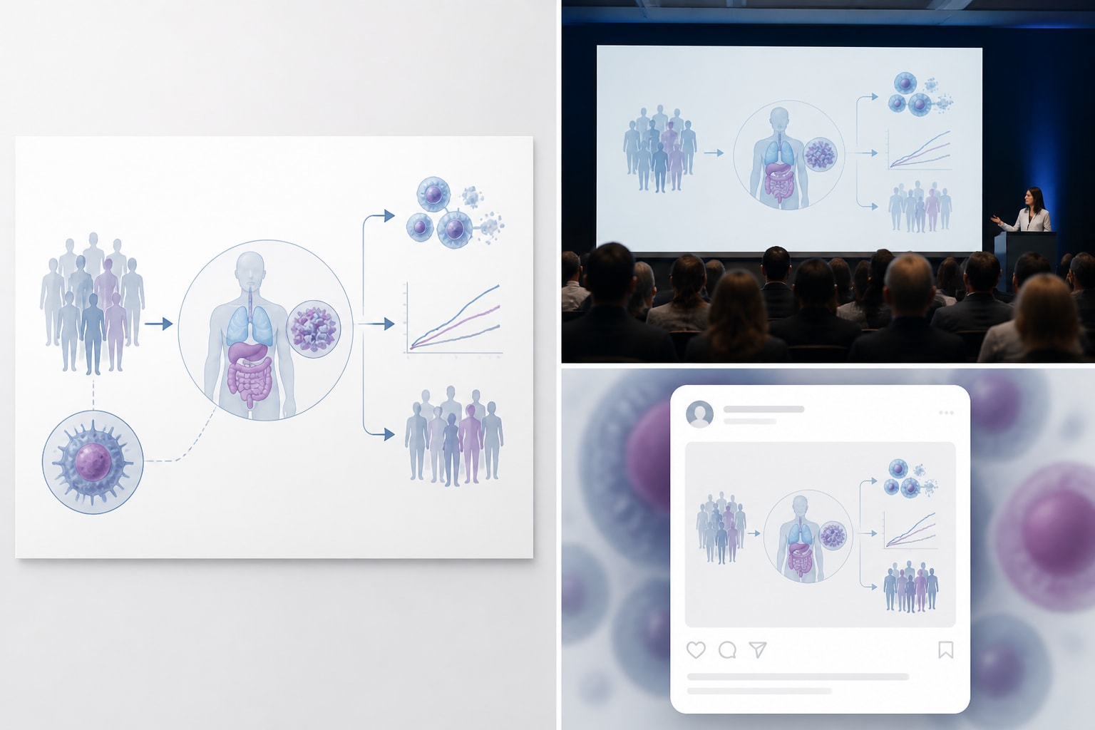 adapted visual abstract formats for journal submission, conference slide, and social media post