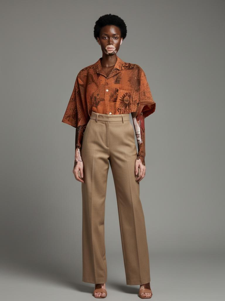 Southwestern ethnic print shirt, 90s, orange terracotta