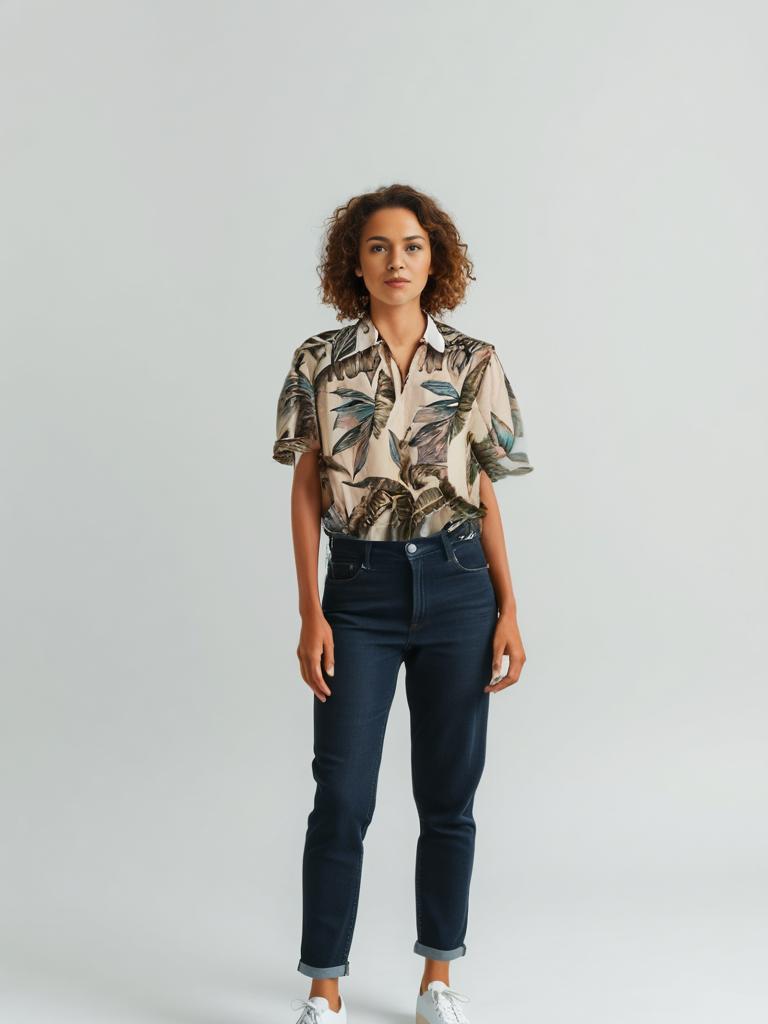 Cooke Street Tropical Botanical Print Shirt, 90s