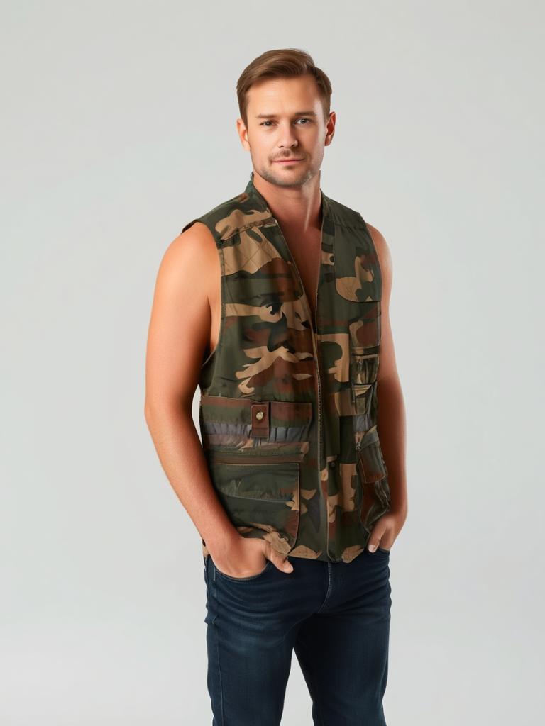 Matrix Camouflage Tactical Vest 90s | Woodland Camo