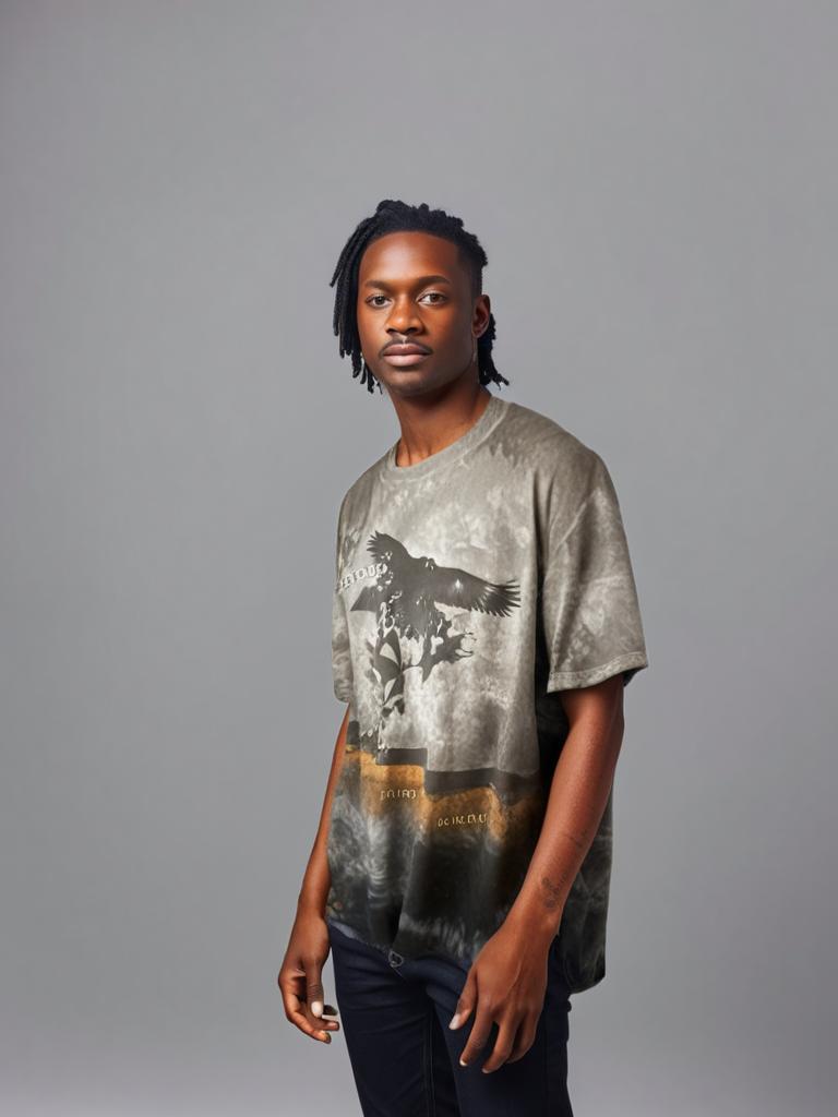 David Gilmour Rattle The Cage tie-dye tee, 90s band merch
