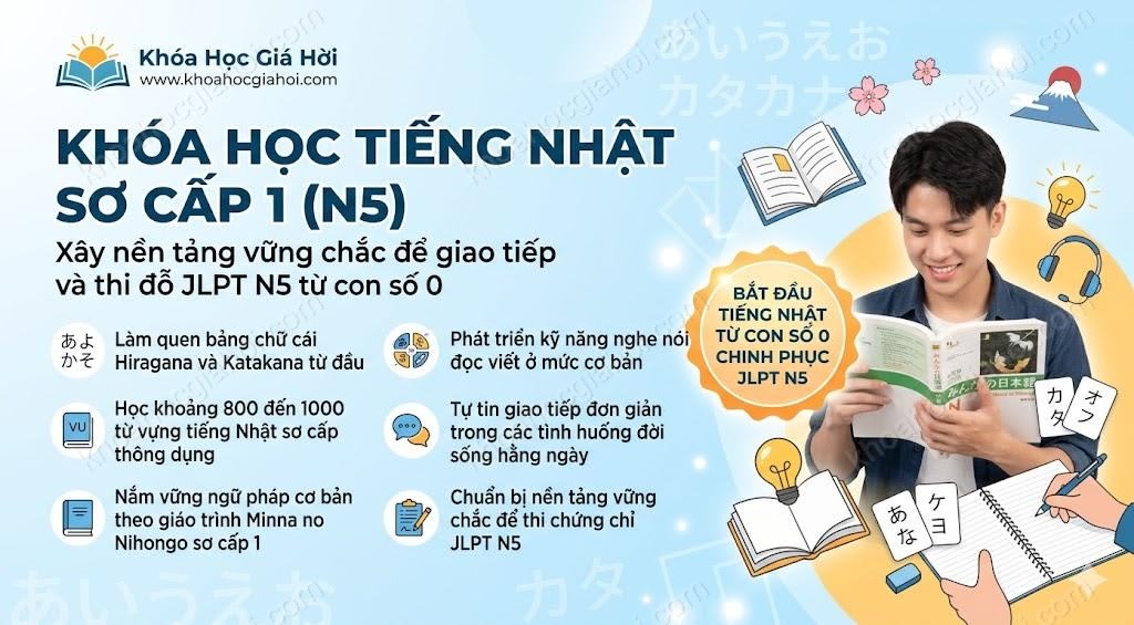 Khóa Học Tiếng Nhật Sơ Cấp 1 (N5)