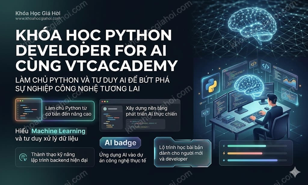 Khóa Học Python Developer For AI Cùng Vtcacademy