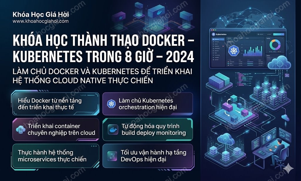 Khóa Học Thành Thạo Docker – Kubernetes Trong 8 Giờ – 2024