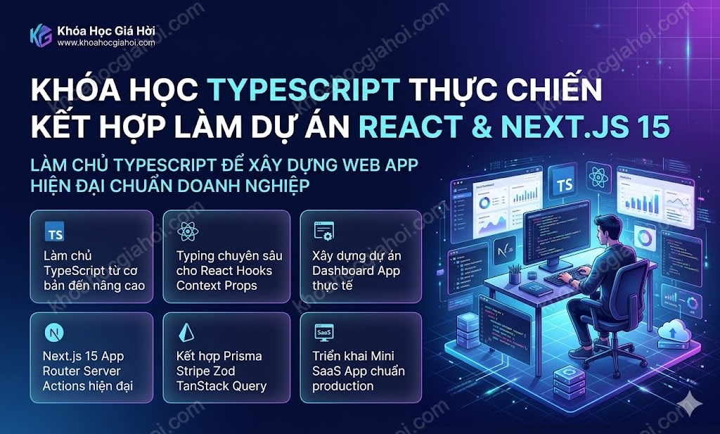 Khóa Học Typescript Thực Chiến: Kết Hợp Làm Dự Án React & Next.js 15