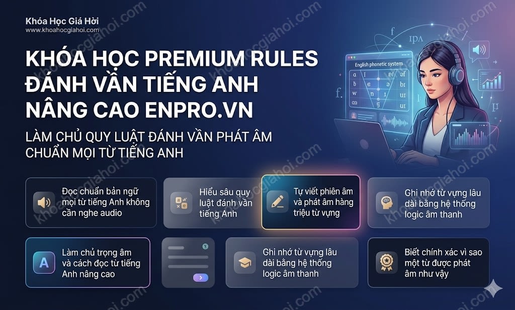 Khóa Học Premium Rules Đánh Vần Tiếng Anh Nâng Cao Enpro.vn