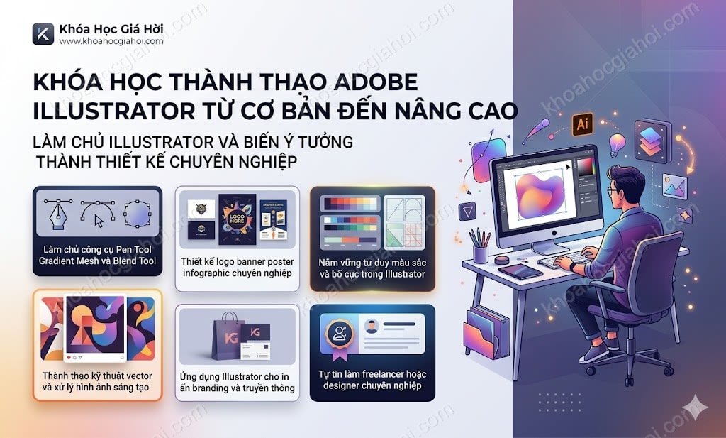 Khóa Học Thành Thạo Adobe Illustrator Từ Cơ Bản Đến Nâng Cao