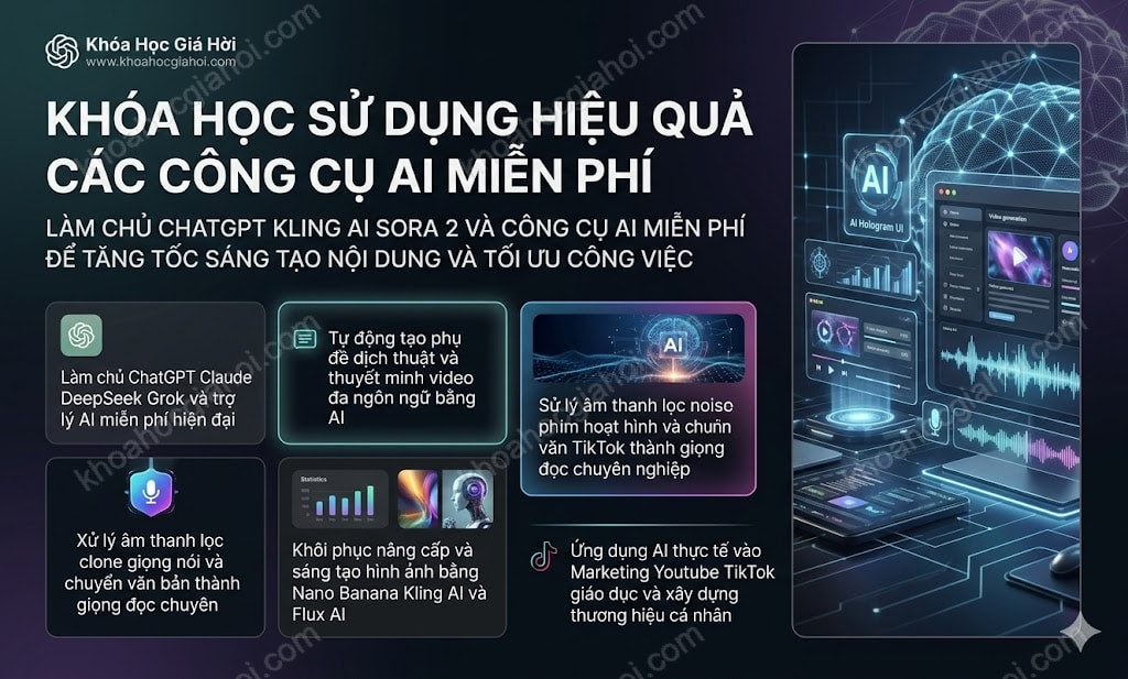 Khóa Học Sử Dụng Hiệu Quả Các Công Cụ AI Miễn Phí