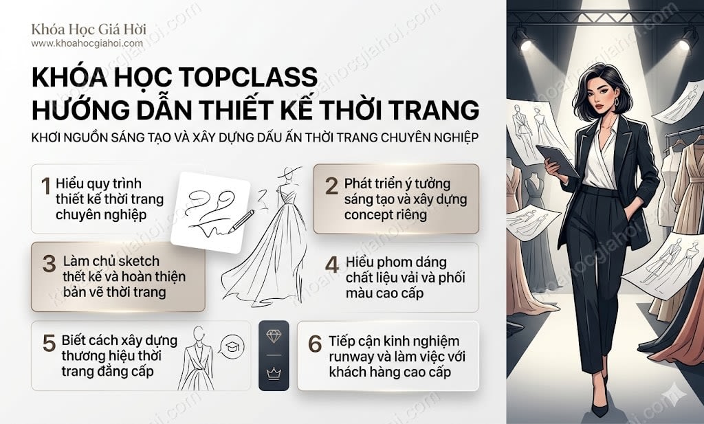 Khóa Học Topclass Hướng Dẫn Thiết Kế Thời Trang