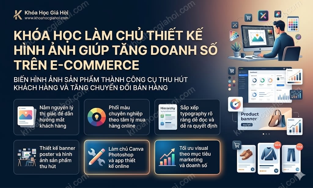 Khóa Học Làm Chủ Thiết Kế Hình Ảnh Giúp Tăng Doanh Số Trên E-commerce