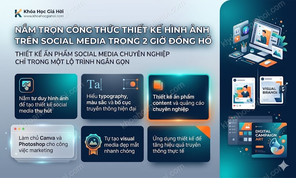 Nắm Trọn Công Thức Thiết Kế Hình Ảnh Trên Social Media Trong 2 Giờ Đồng Hồ