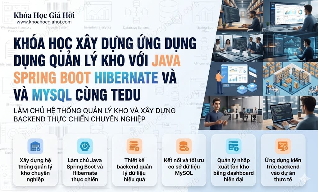 Khóa Học Xây Dựng Ứng Dụng Quản Lý Kho Với Java Spring Boot, Hibernate Và Mysql Cùng Tedu