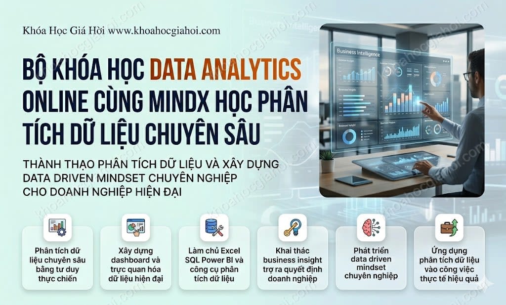 Bộ Khóa Học Data Analytics Online Cùng MindX – Học Phân Tích Dữ Liệu Chuyên Sâu