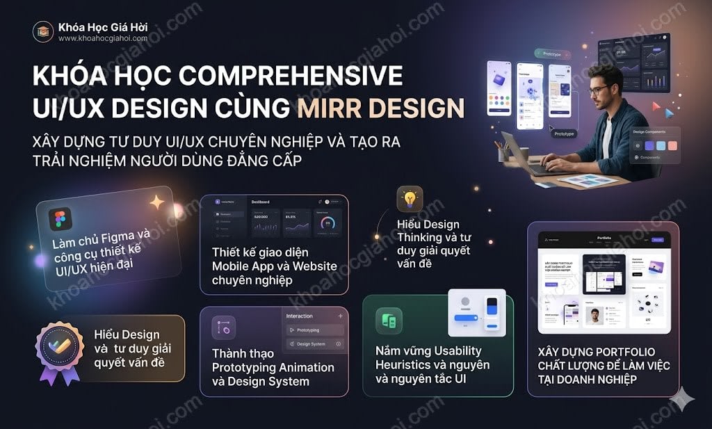 Khóa Học Comprehensive UI/UX Design Cùng Mirr Design