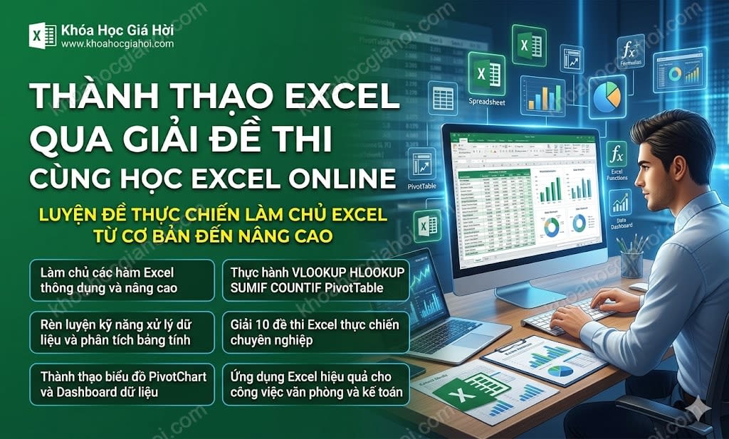 Thành Thạo Excel Qua Giải Đề Thi Cùng Học Excel Online