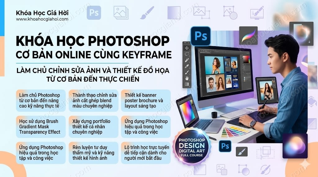 Khóa Học Photoshop Cơ Bản Online Cùng Keyframe