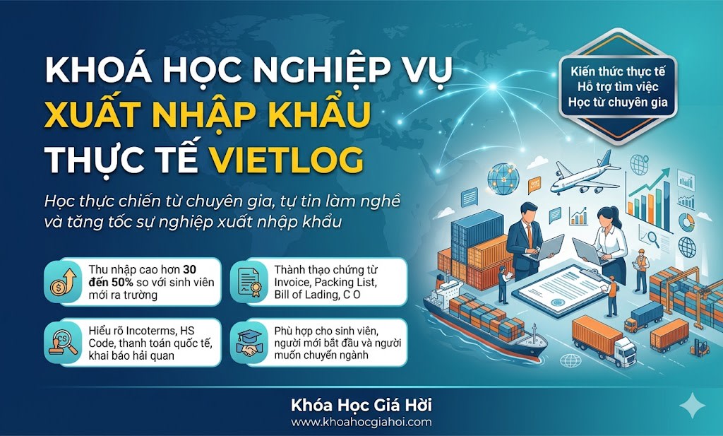 Khoá Học Nghiệp Vụ Xuất Nhập Khẩu Thực Tế Vietlog