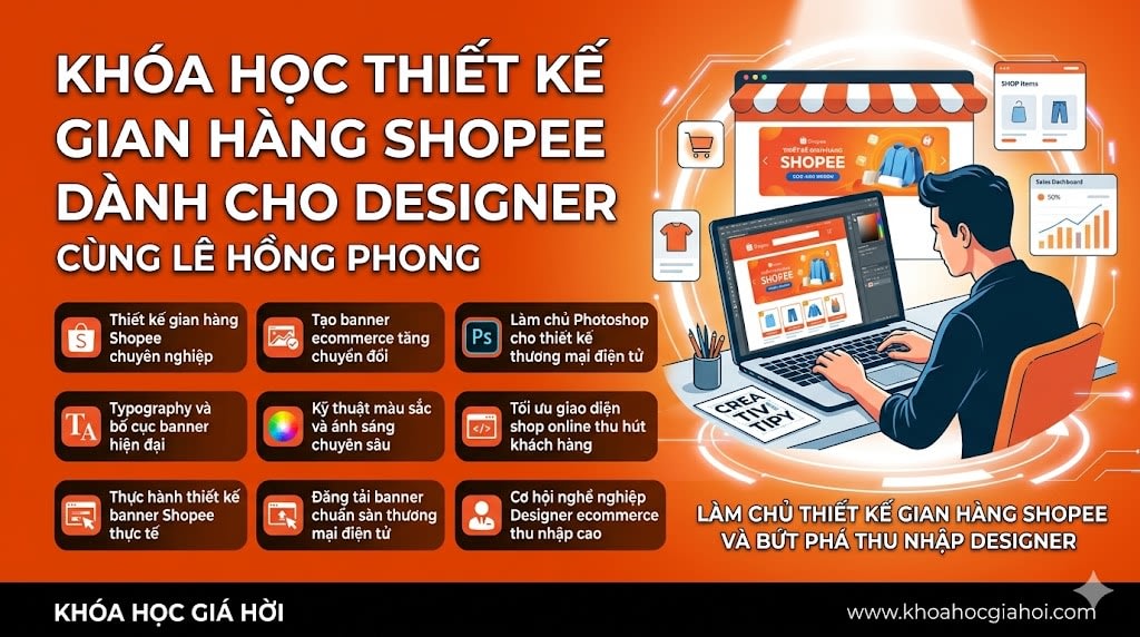 Nội Dung Khóa Học Thiết Kế Gian Hàng Shopee Dành Cho Designer