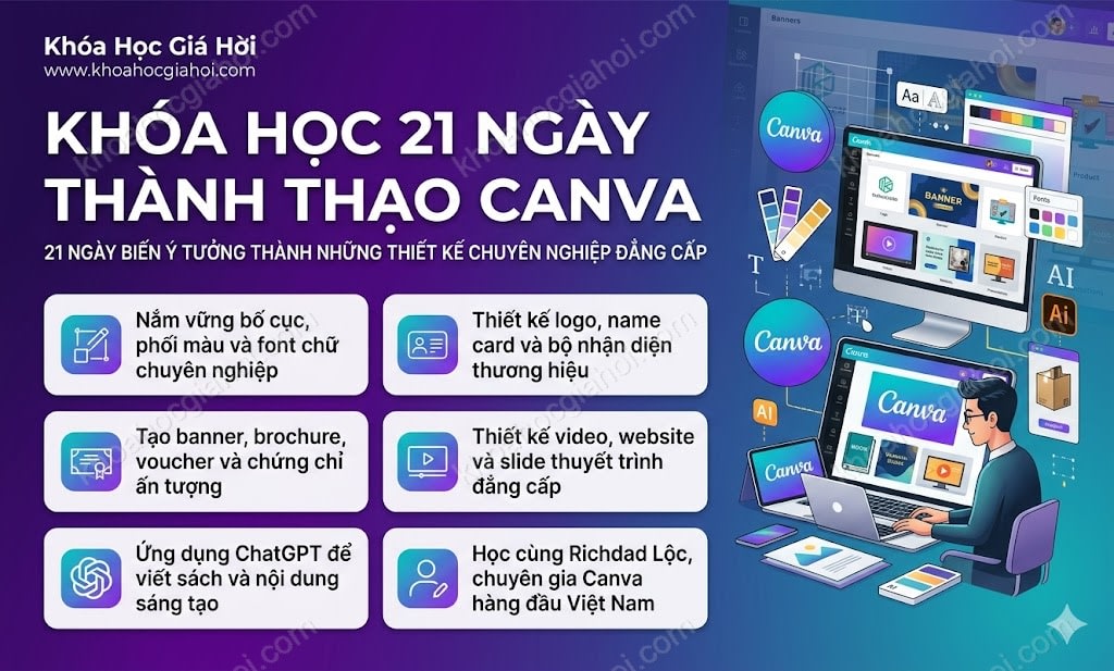Khóa Học 21 Ngày Thành Thạo Canva