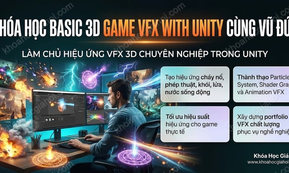 Khóa Học Basic 3D Game Vfx With Unity Cùng Vũ Đức