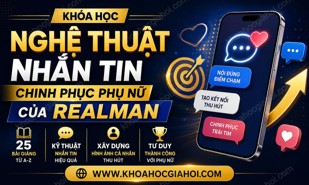 Khóa Học Nghệ Thuật Nhắn Tin Chinh Phục Phụ Nữ Của Realman
