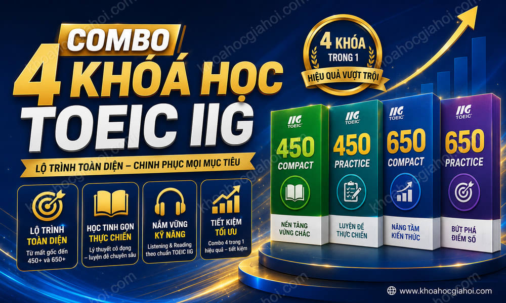 Combo 4 Khóa Học Toeic IIG