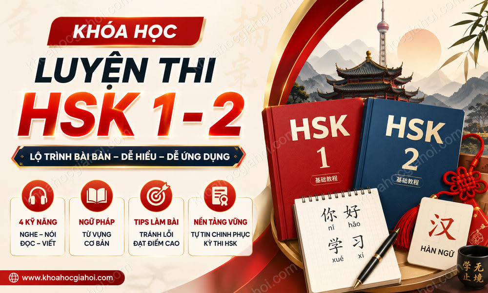 Khóa Học Luyện Thi Hsk 1 - 2