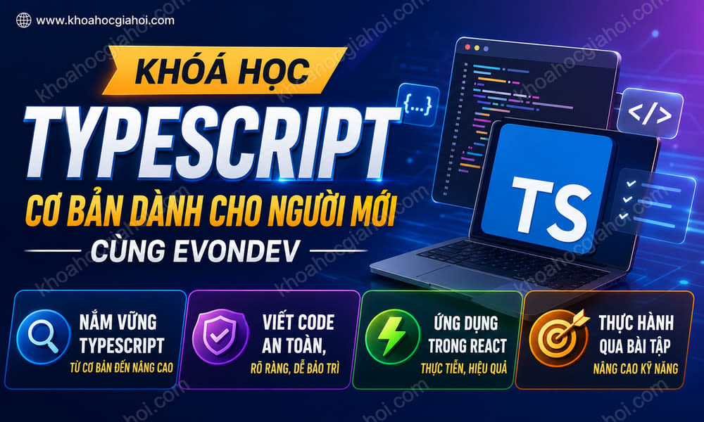 Khóa Học Typescript Cơ Bản Dành Cho Người Mới Cùng Evondev