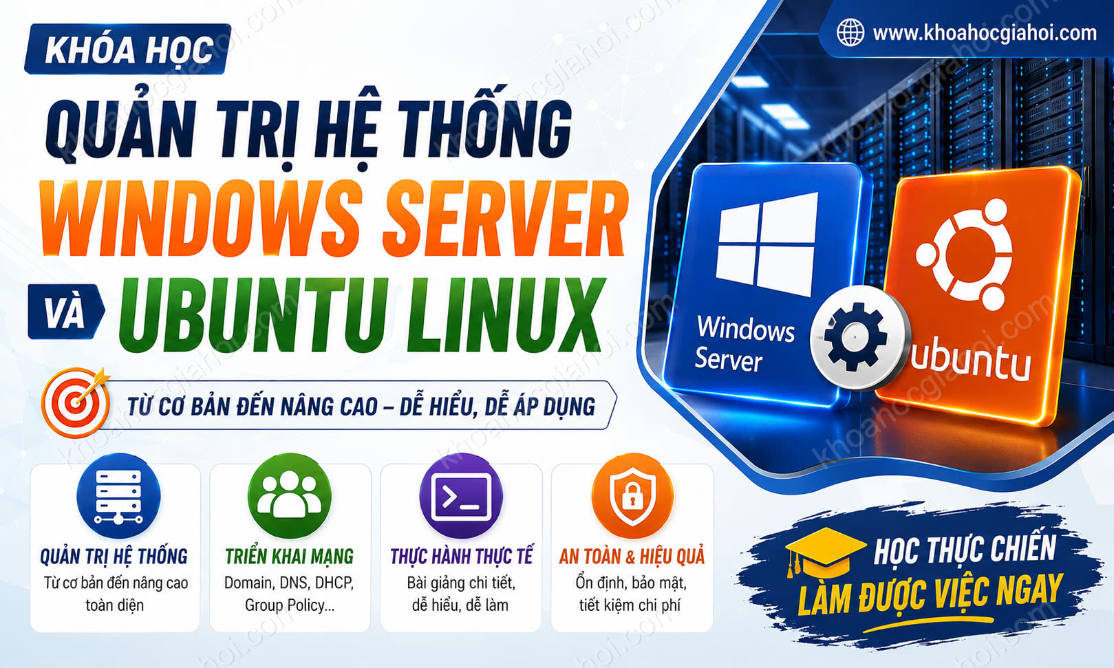 Khóa Học Quản Trị Hệ Thống Windows Server Và Ubuntu Linux