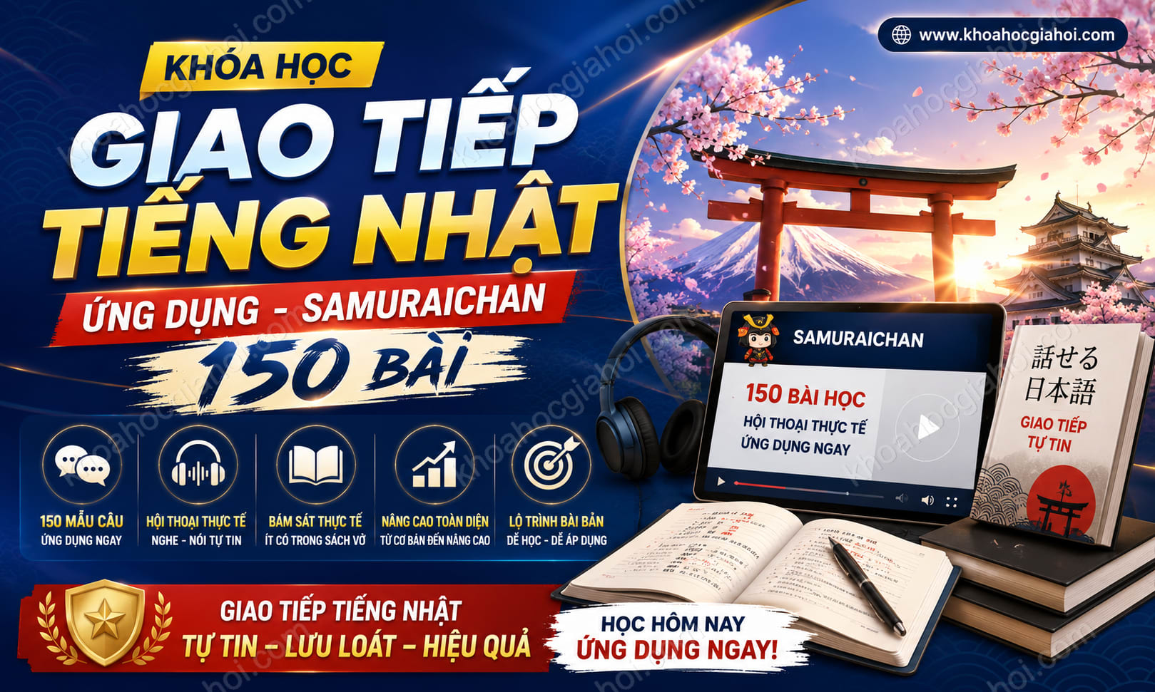 Khóa Học Giao Tiếp Tiếng Nhật Ứng Dụng - Samuraichan - 150 Bài