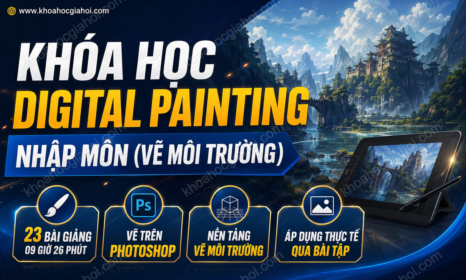 Khóa Học Digital Painting Nhập Môn (vẽ Môi Trường)