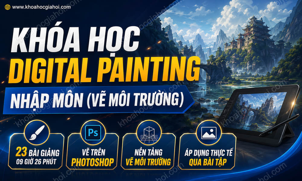 Khóa Học Digital Painting Nhập Môn (vẽ Môi Trường)