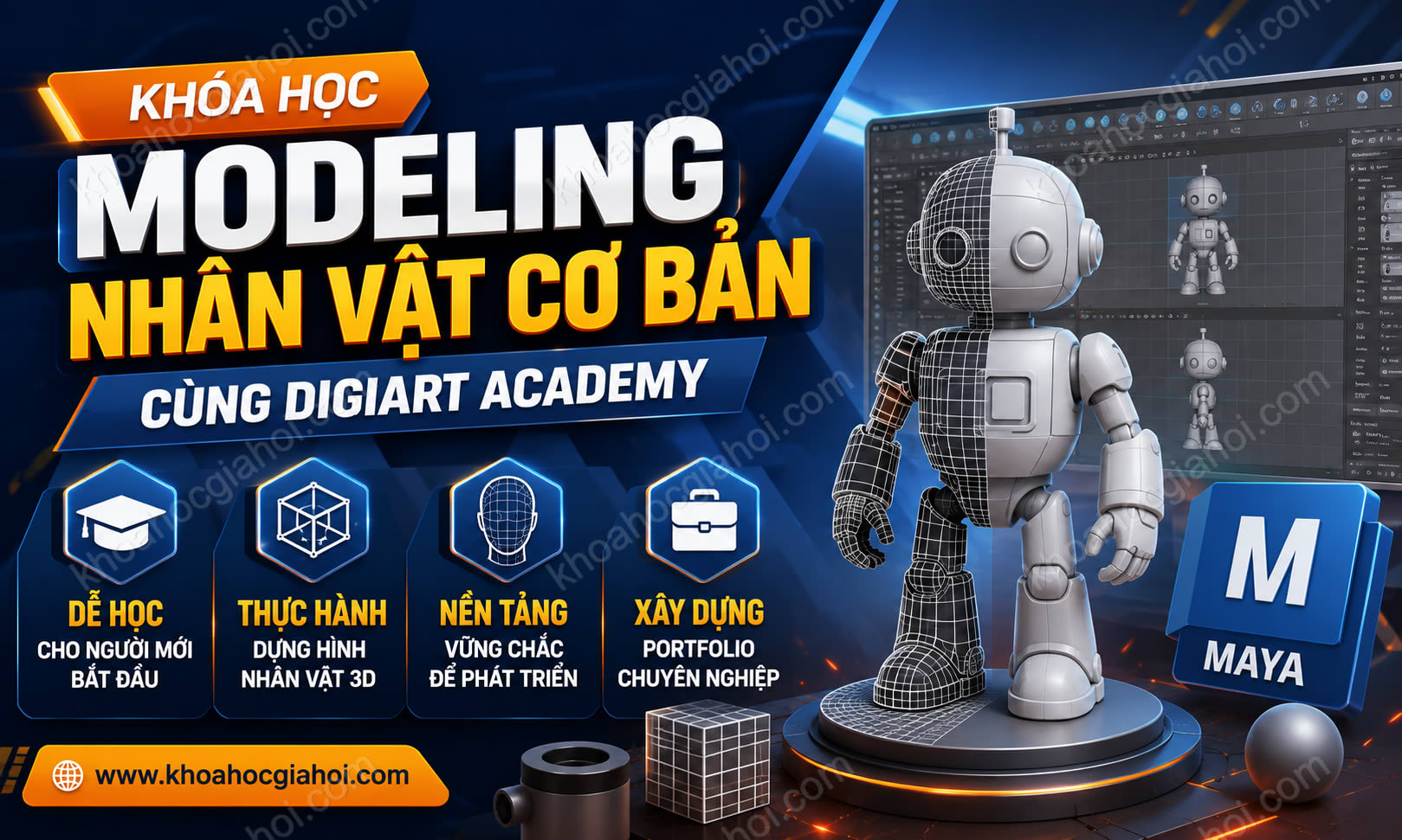 Khóa Học Modeling Nhân Vật Cơ Bản Cùng Digiart Academy