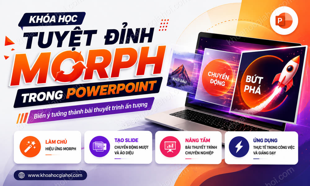 Khóa học Tuyệt đỉnh hiệu ứng Morph trong PowerPoint