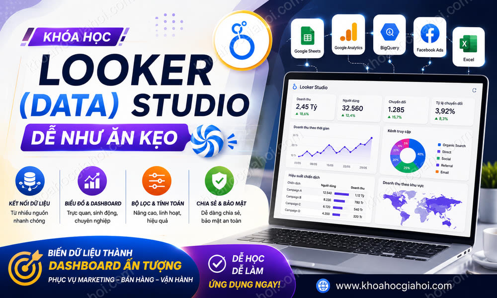 Khóa Học Looker (Data) Studio Dễ Như Ăn Kẹo