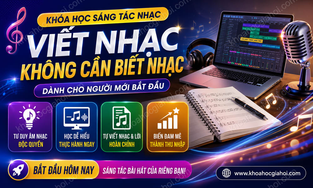 Khóa Học Viết Nhạc - Không Cần Biết Nhạc