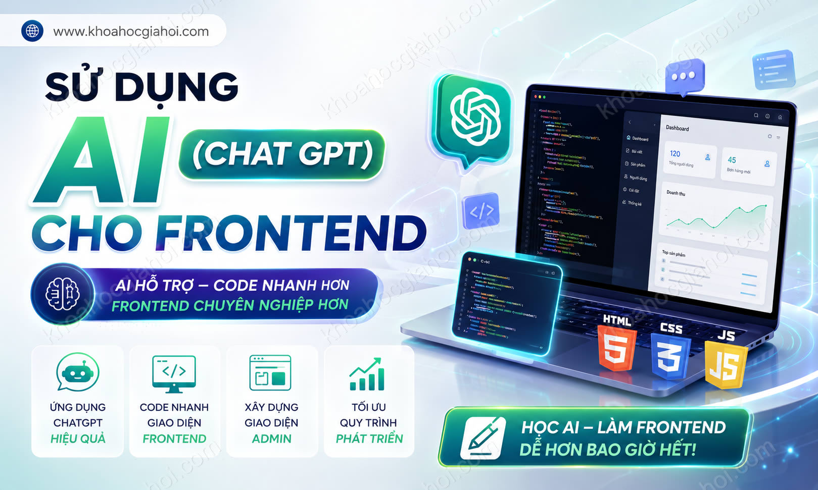 Khóa Học Sử Dụng AI (Chat GPT) Cho Frontend