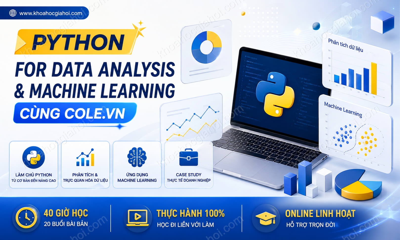 Khóa Học Khóa Python For Data Analysis & Machine Learning Cùng Cole.vn