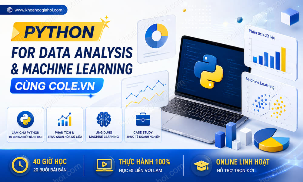 Khóa Học Khóa Python For Data Analysis & Machine Learning Cùng Cole.vn