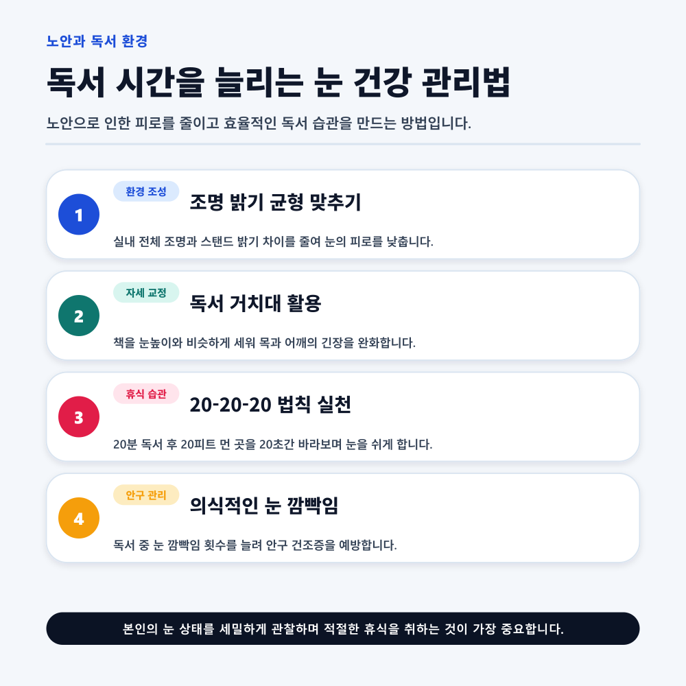 독서 시간을 늘리는 눈 건강 관리법