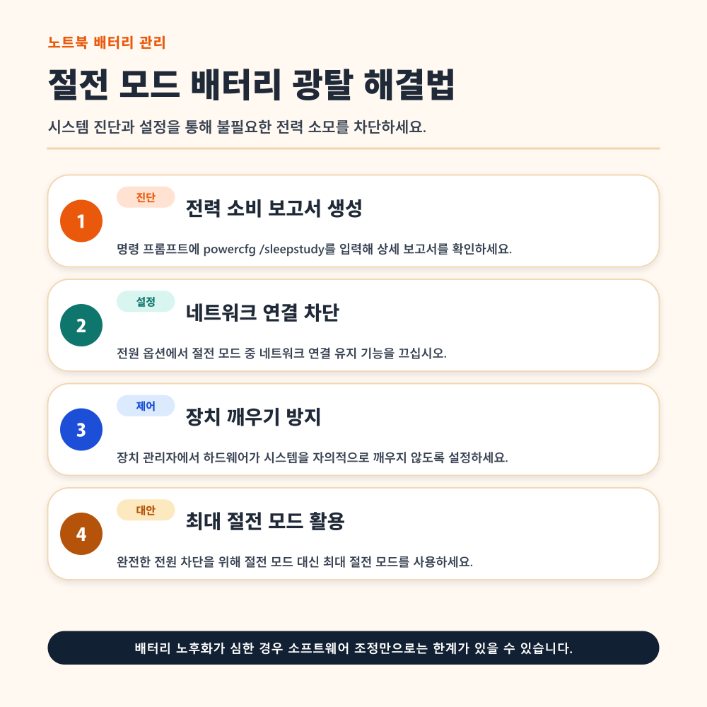 절전 모드 배터리 광탈 해결법