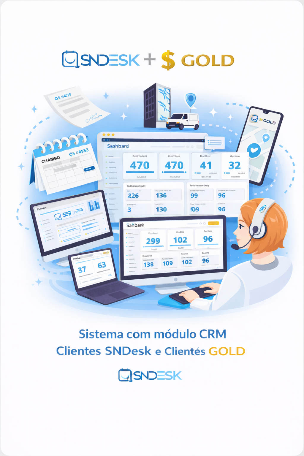 Sistema CRM SNDESK e GOLD