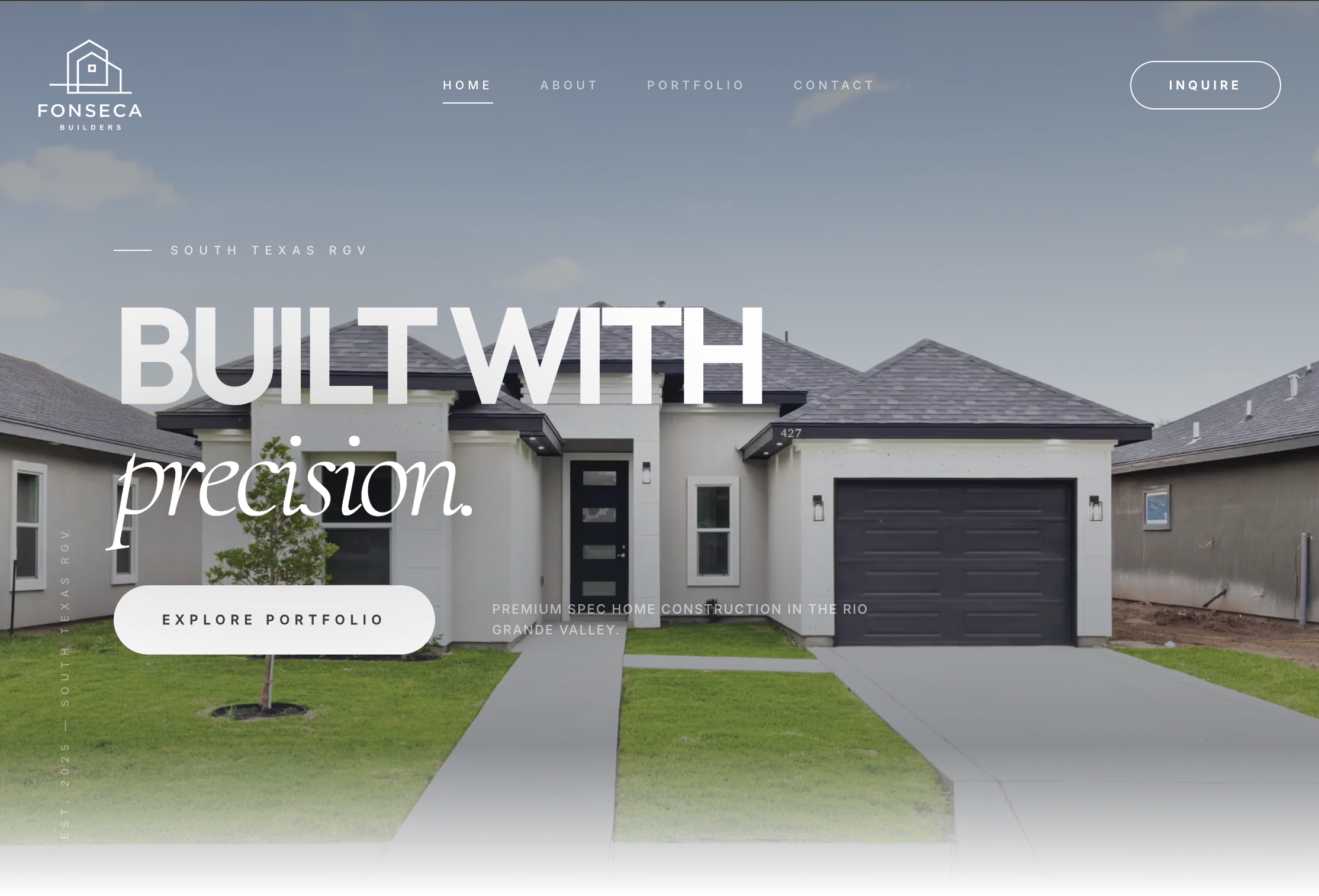 Fonseca Builders Web Design Mockup