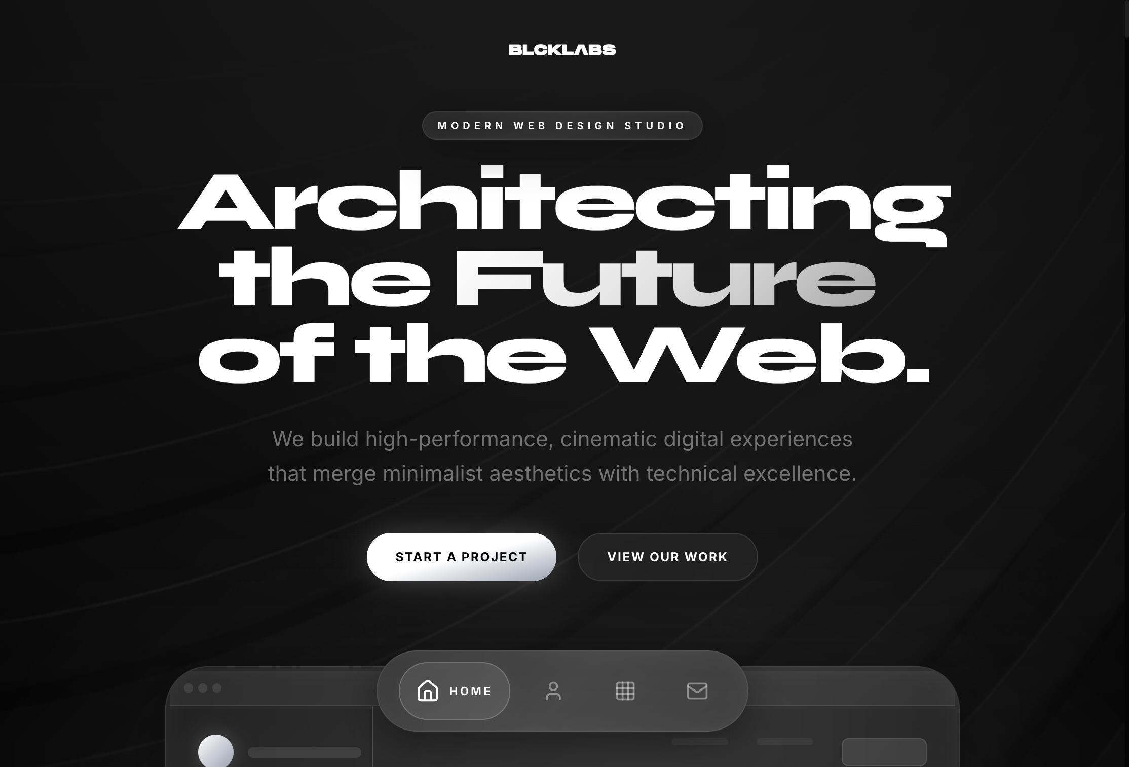 BLCKLABS Studio Vercel App Mockup